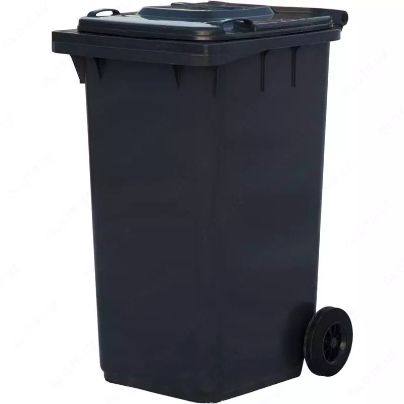   Chiqindi idishi (mobil) 240 litr  plastik (1249594-modda) Kulrang