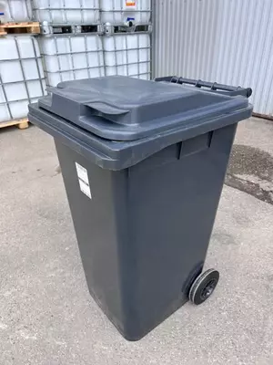  Мусорный контейнер (мобильный) 240 литров  пластик (Арт. - 1249594) Серый Только в розницу