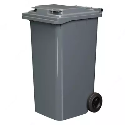  Мусорный контейнер (мобильный) 120 литров  пластик (Арт. - 1249598) Серый - 