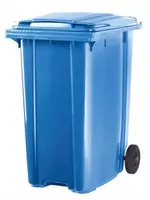 Chiqindi idishi (mobil) 120 litr  plastik (1249599-modda) Moviy rang