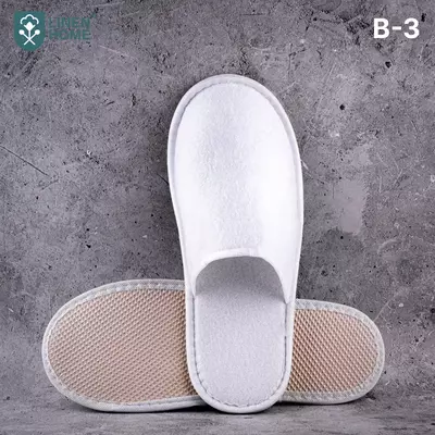 Тапочки для гостиниц (спанбонд велюр махра) Linen Home