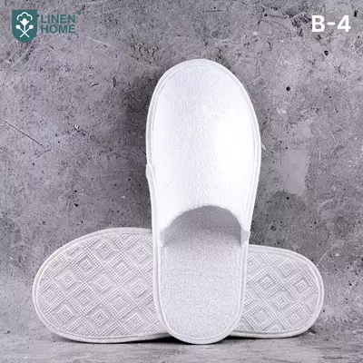 Тапочки для гостиниц (спанбонд велюр махра) - Linen Home