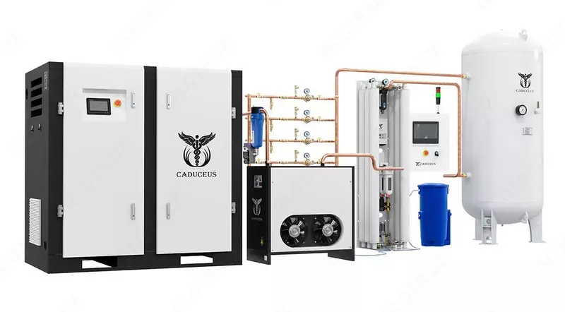 Винтовые безмасляные воздушные компрессорные станции с водяным впрыском CADUCEUS AIRCAD WS