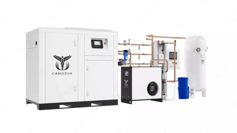 Спиральные безмасляные воздушные компрессорные станции с ременным приводом CADUCEUS AIRCAD DS-B