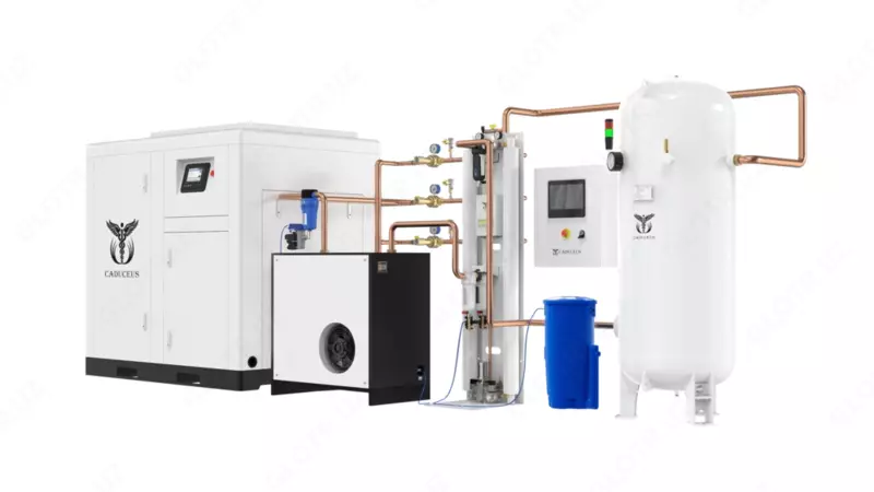 Спиральные безмасляные воздушные компрессорные станции с ременным приводом CADUCEUS AIRCAD DS-B - по запросу