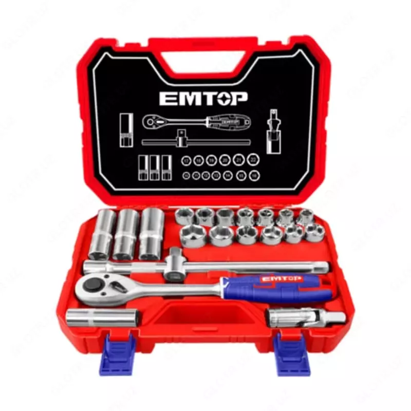 Набор торцевых головок "Emtop" ESKT12211