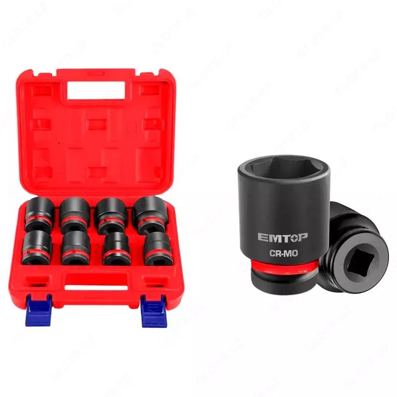 Набор торцевых ударных головок 3/4" "EMTOP" EMSSD34082L
