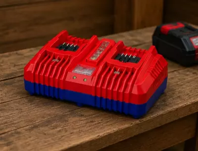   Двухпортовое зарядное устройство для аккумуляторов 21V