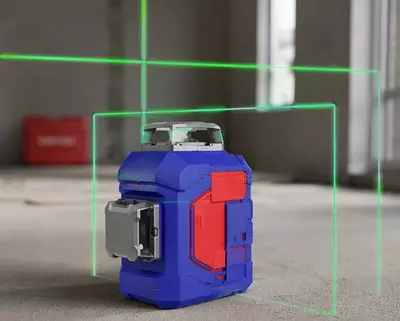   Аккумуляторный 3D лазерный уровень с зеленым лучом