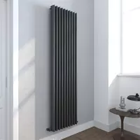Вертикальный алюминиевый радиатор Bianco Anthracite Savia
