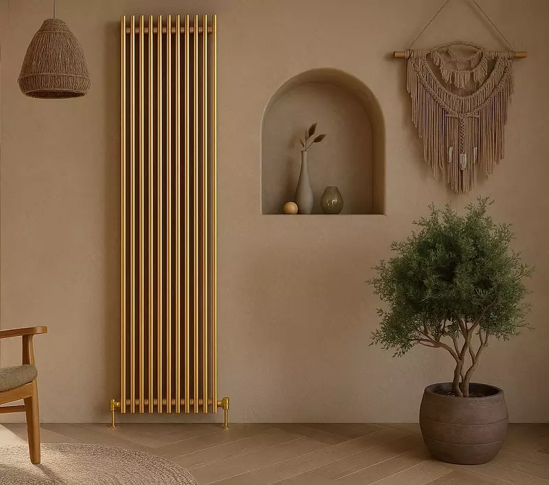 6 580 000 so'm Vertikal po‘lat radiator Natalia Brushed Gold