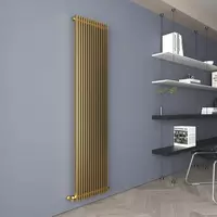 Vertikal po‘lat radiator Natalia Brushed Gold Savia