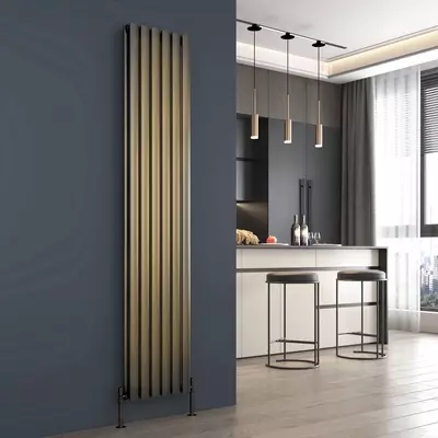 Вертикальный стальной радиатор Stella Antique Brass Savia