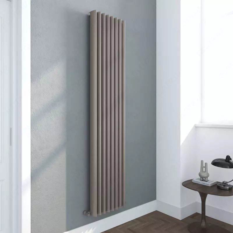 Vertikal alyuminiy radiator Verto Matt Stone Savia