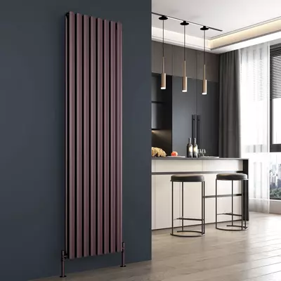 Вертикальный стальной радиатор Elise Brushed bronze Savia