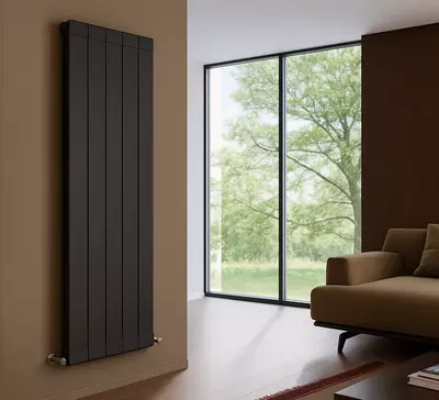 Вертикальный медно-алюминиевый радиатор Divero Anthracite Только в розницу