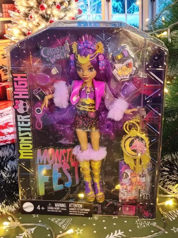 Monster High Monster Fest – Clawdeen Wolf с гламурным нарядом и аксессуарами для фестиваля