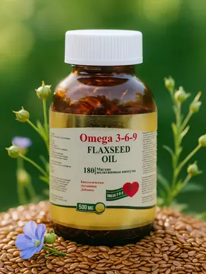 Цена по запросу Оmega 3-6-9 Flaxseed Oil 500мг № 180 в стеклянной банке