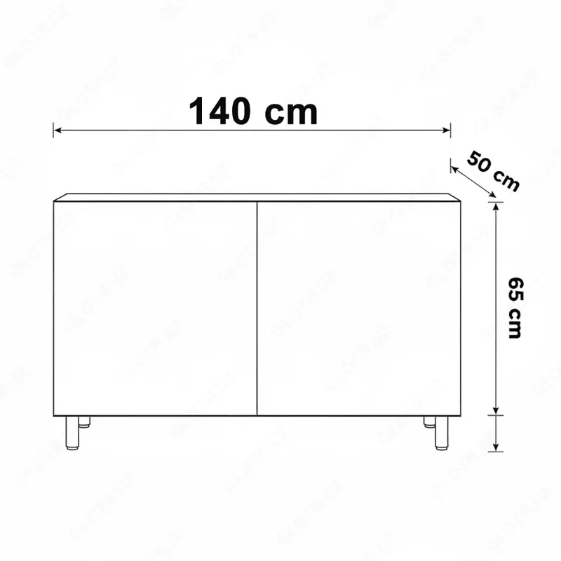 Loft komodining kulrang javoni - Dahliz uchun shkaflar