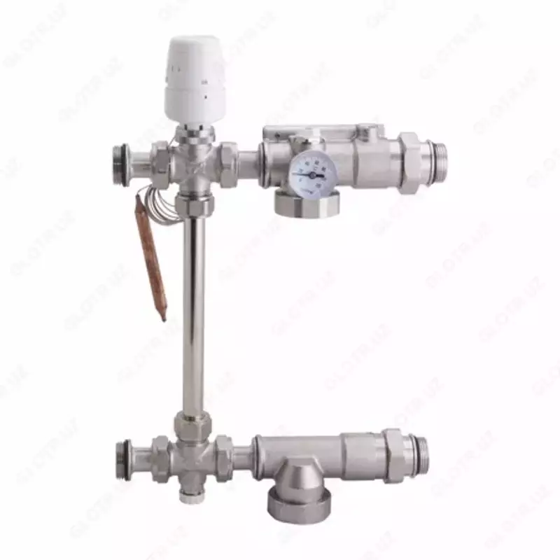 Baypas va qaytish klapani bilan nasos-aralashtirish uzeli  nasossiz