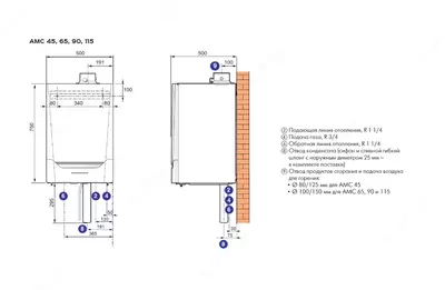 52 200 000 so'm / dona De Dietrich EVODENS PRO AMC 115 DIEMATIC EVOLUTION gaz kondensatsion qozoni (Fransiya)