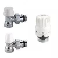 CALEFFI Пара радиаторных кранов с термоголовкой (в комплекте)