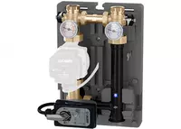 CALEFFI Группа регуляции по фиксированной температуре предварительной сборки с насосом  2 отвода