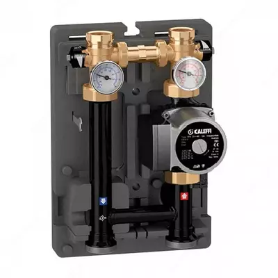 CALEFFI Насосная группа со автоматическим смесителем для коллекторов с насосом Grundfos UPS 25-60