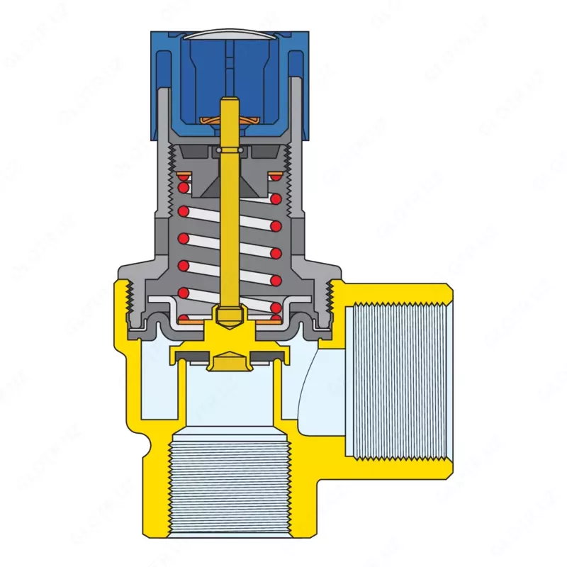  CALEFFI Клапан безопасности 8 бар 3/4″-1″ - 