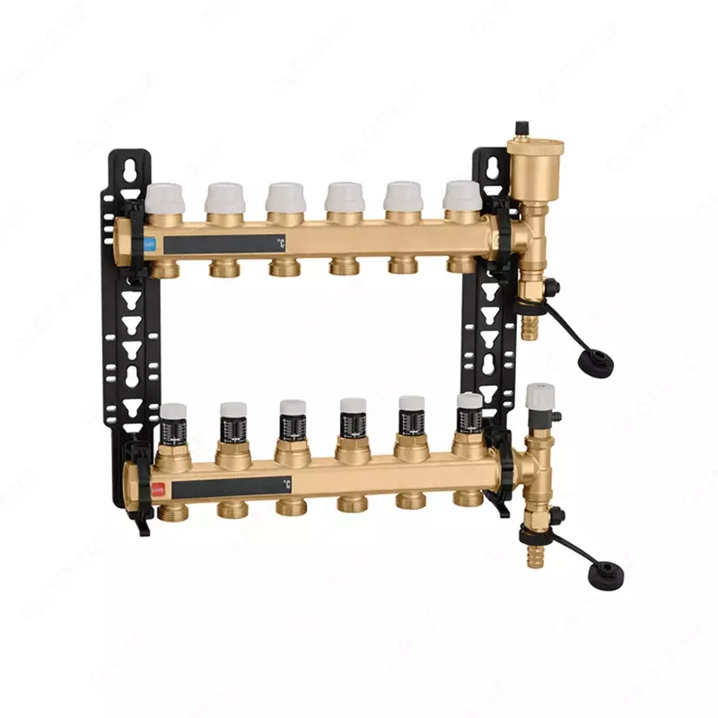 CALEFFI 13 chiqimli indikatorli kollektori (komplekt)