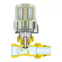  CALEFFI Burchakli termostatik radiator klapani 1/2 - 