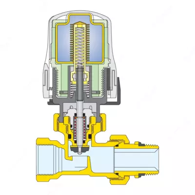  CALEFFI Угловой термостатический радиаторный клапан 1/2 - 