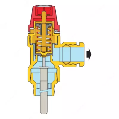  CALEFFI Клапан безопасности по температуре и давлению 3 bar / 100 °C — DN 15 - 
