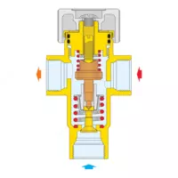  CALEFFI sozlanadigan termostatik aralashtirgich 3/4 (30–48 °C) - 