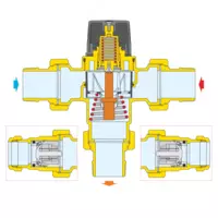  CALEFFI Регулируемый термостатический смеситель 2 - 