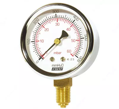  SITEM vertikal manometr D50 mm  6 bar  1/4 Chakana savdo