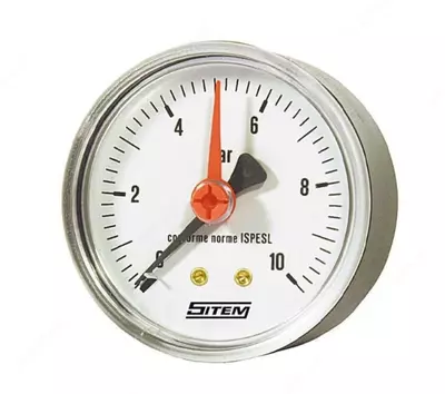 SITEM gorizontal manometr D63 mm  10 bar  1/4