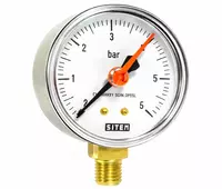 SITEM vertikal termomanometr 0–120°C  6 bar