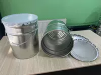 Металлическое ведро для краски 20 литров с крышкой КОРОНА