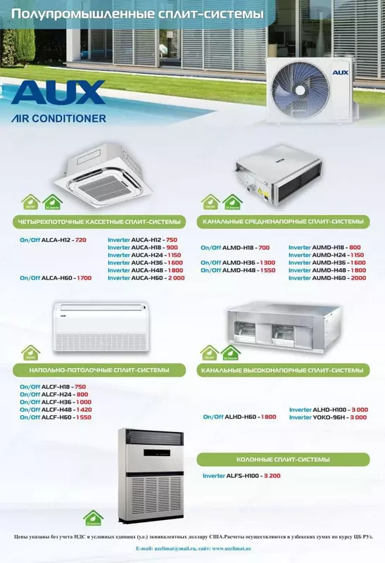 Yarim sanoat multi-split tizimlari
