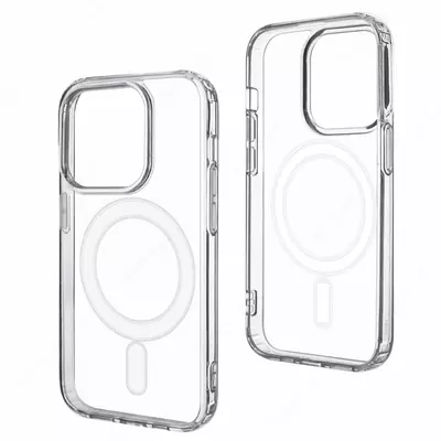 Apple iPhone 15 Pro uchun zarbaga chidamli silikon g'ilof (shaffof)