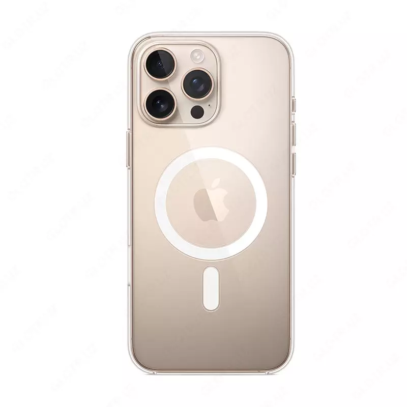 Apple 16 Pro Max uchun zarbaga chidamli silikon g'ilof (shaffof)