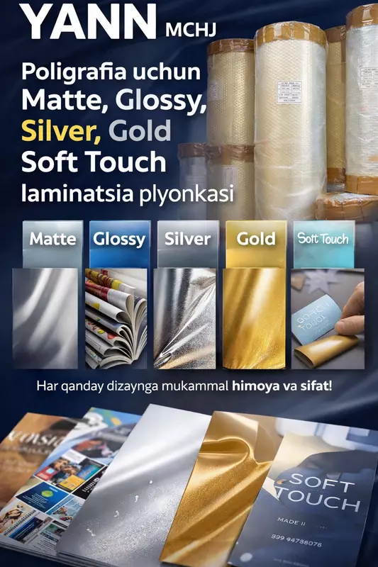 Laminatsiya uchun plyonka 18 Mikron