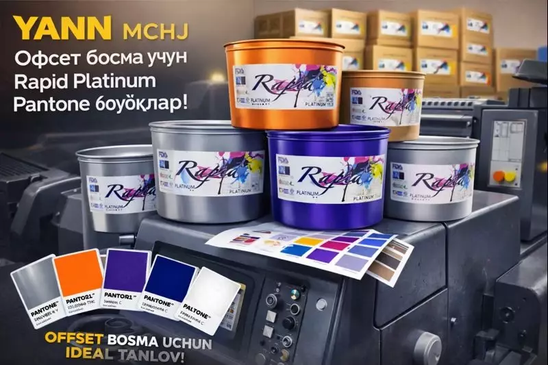 Listli mashinalar uchun ofset bo‘yoq. Tezkor fanton