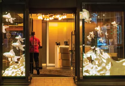 Ichki shaffof LED displey P3 Изготовление