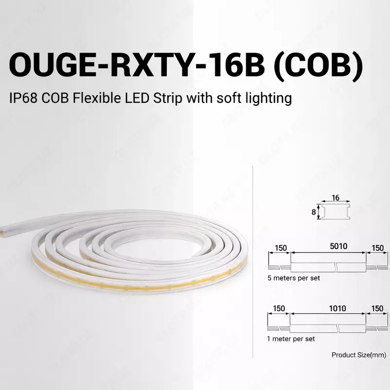 Гибкая светодиодная COB LED-лента OUGE-RXTY-16B