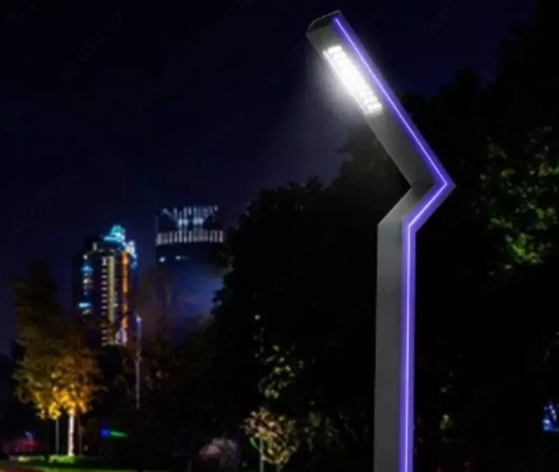 Уличный светодиодный LED-фонарь на опоре SDSL с декоративной подсветкой - по запросу