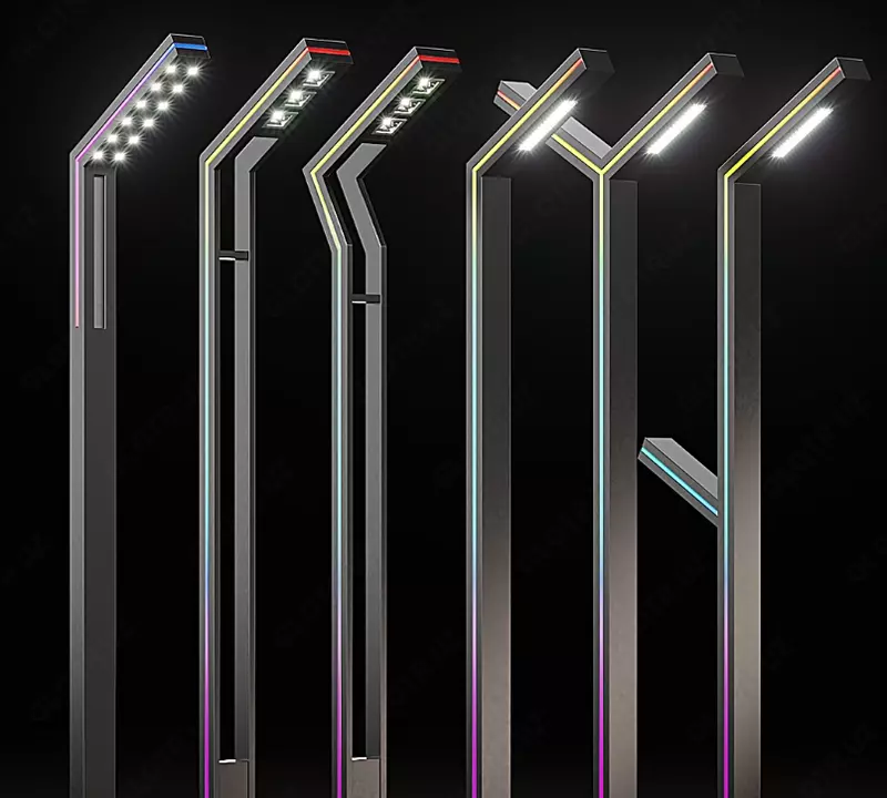 Уличный светодиодный LED-фонарь на опоре SDSL с декоративной подсветкой ООО "TUNGI TOSHKENT"