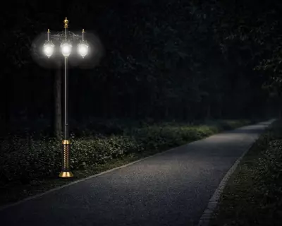 Tp02 dekorativ tashqi yoritish ustuni Chakana savdo