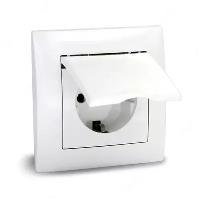  SOLO S/Z s krish (розетка с заземлением и крышкой) - 